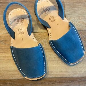 Blue Pon Sandals
